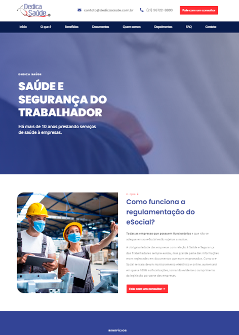 Criação de sites RJ Dedica Saúde