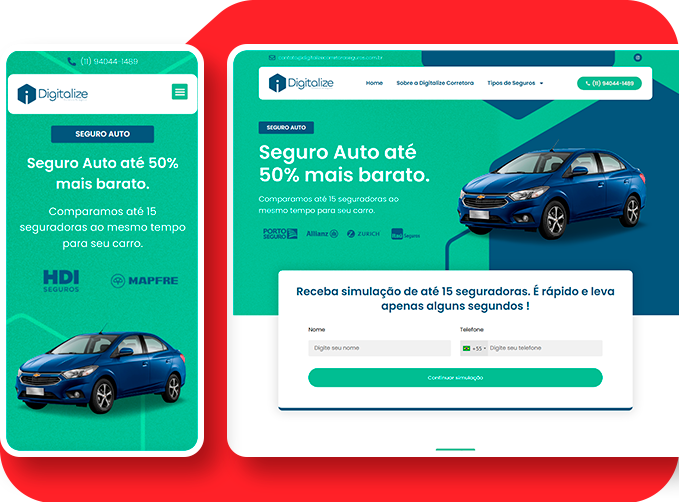 Criação de site para seguradoras​