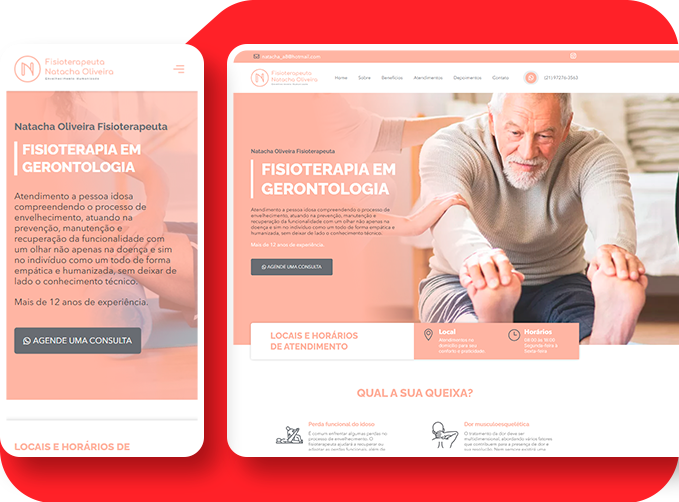Criação de site para fisioterapeuta​