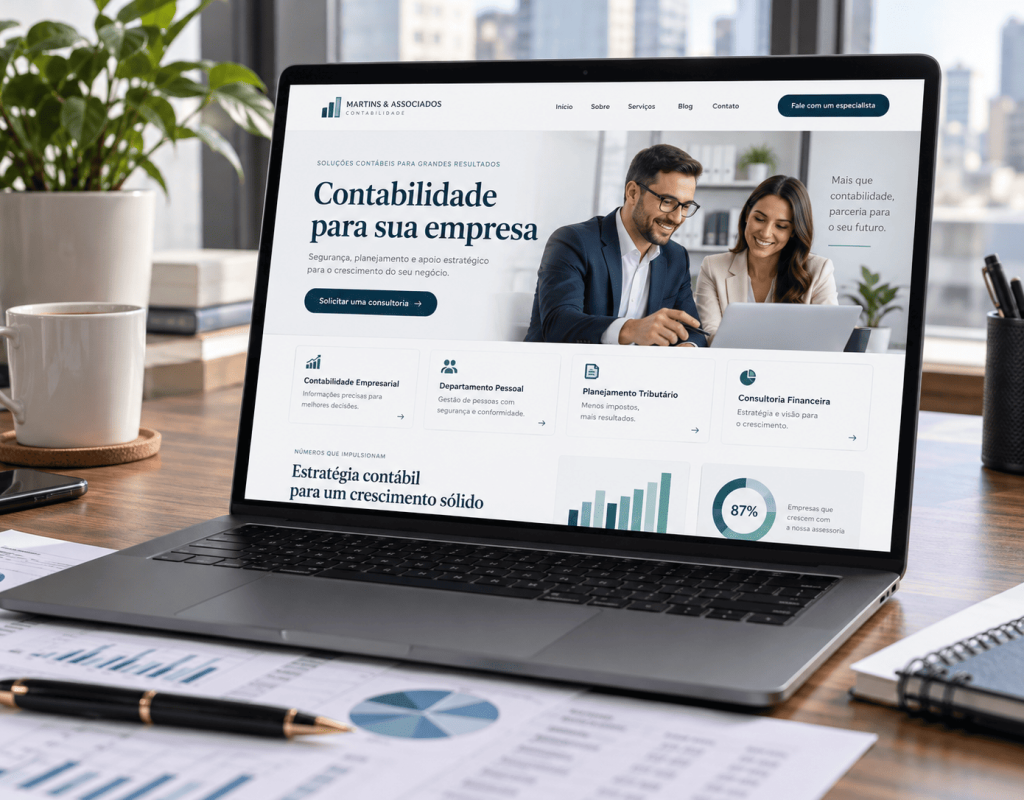 Layout de um Site contábil