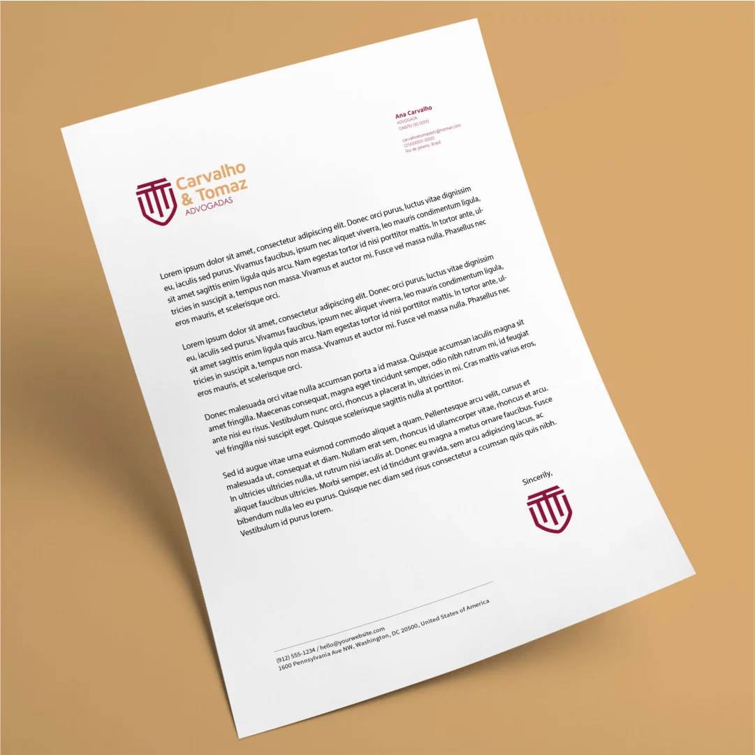 papel timbrado advocacia