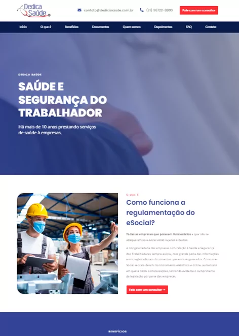 Criação de sites RJ Dedica Saúde